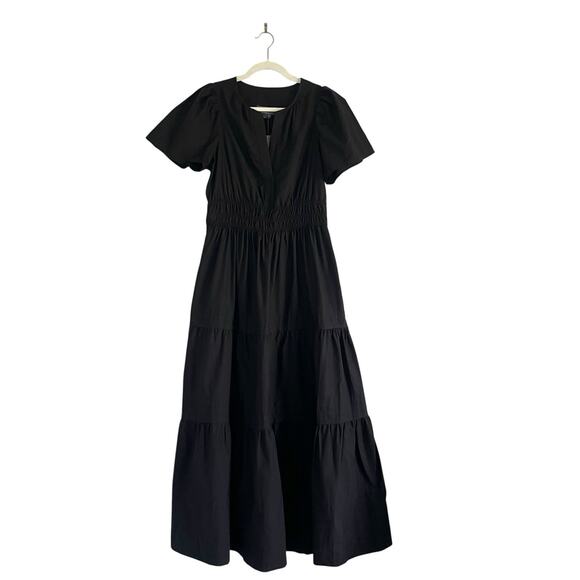 By Anthropologie The Somerset Maxi Dress black Sz Small Minimalist classic boho - Picture 2 of 13